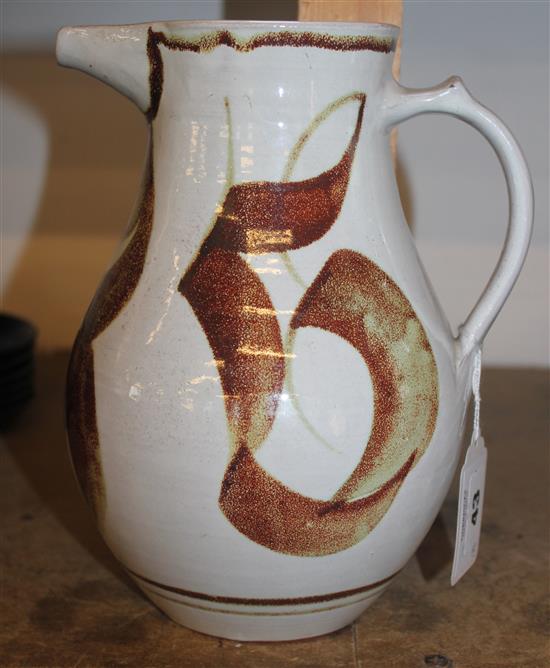 An Alan Caiger - Smith studio pottery jug, assistants mark Jason Shackleton